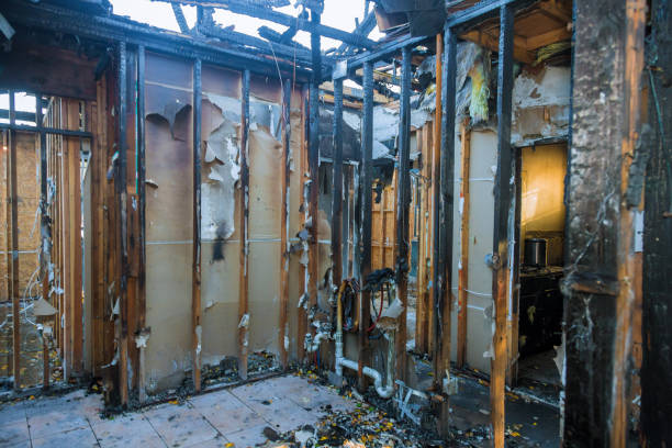Professional Fire Damage Restoration technician working in Chandler, IN